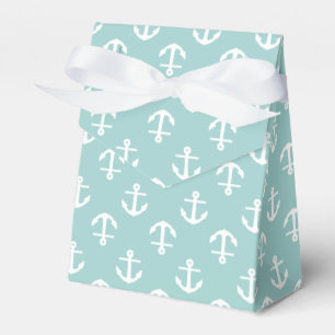 Mint Anchors Pattern Favour Box