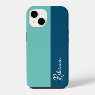 Mint and Blue Colour Block Phone Case
