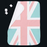 Mint and Coral Pink Union Jack Flag Baby Blanket<br><div class="desc">Colourful Union Jack design.</div>