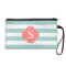 Mint and Coral Stripes Monogram