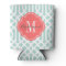 Mint and Coral Trellis Monogram