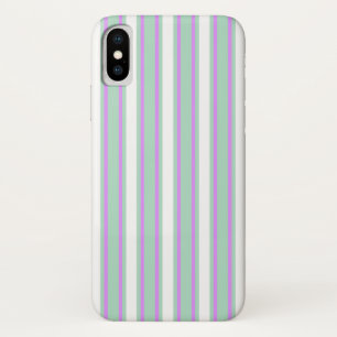 Mint and lilac candy stripes Case-Mate iPhone case
