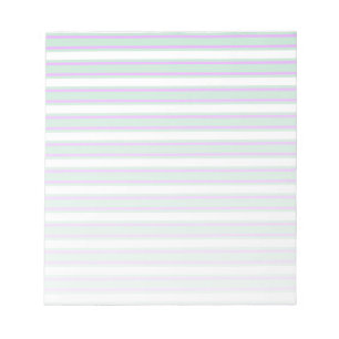 Mint and lilac candy stripes notepad