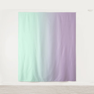 Mint And Lilac Gradient Ombre Photo Backdrop Tapestry