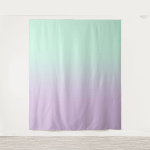 Mint And Lilac Gradient Ombre Photo Backdrop Tapestry