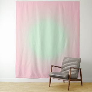 Mint And Pink Gradient Ombre Photo Backdrop Tapestry