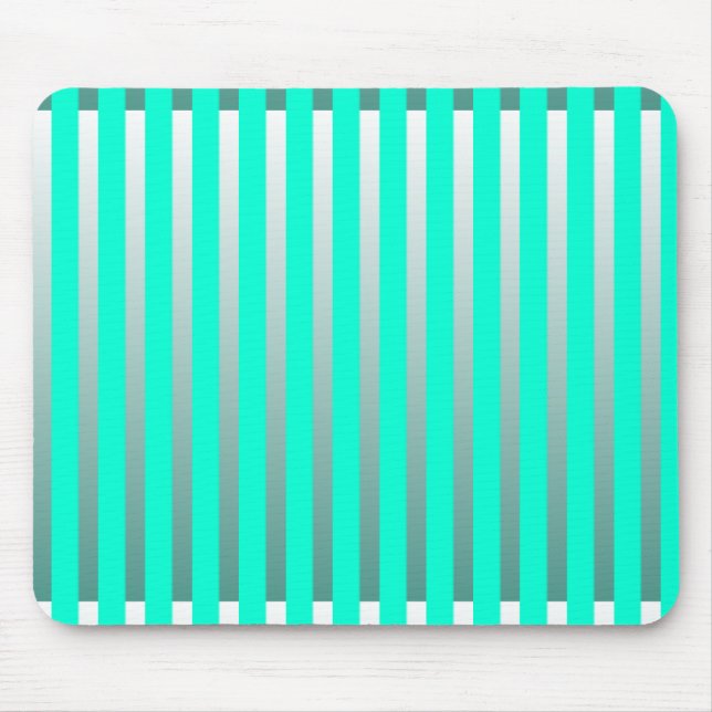 Mint And Sliver Stripes Mouse Pad (Front)