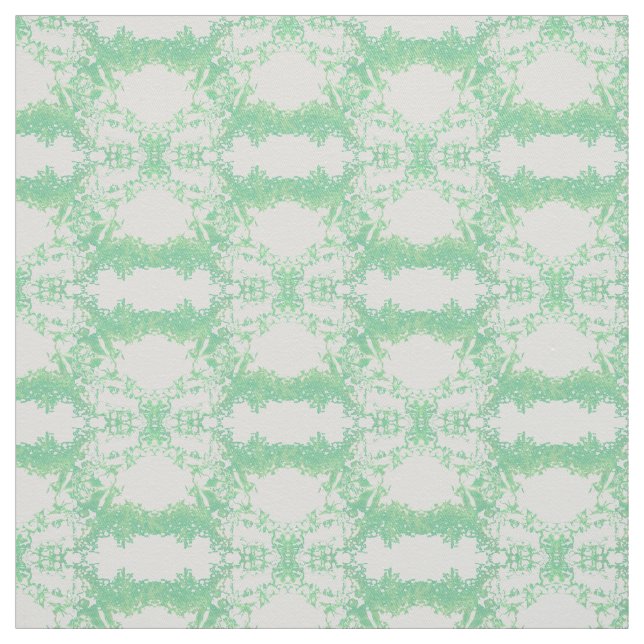 Mint and turquoise ethnic ornament. fabric (Swatch)