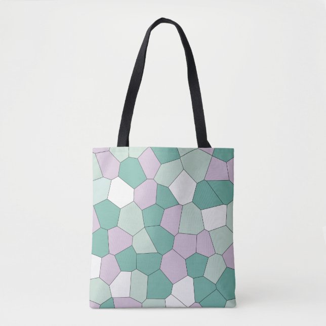 Mint and Violet Tote Bag (Front)