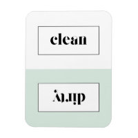 Mint and White Bold Stencil Typography Dishwasher