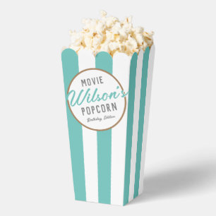 Mint and White Special Event Movie Night Popcorn Favour Box