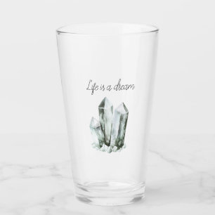 Mint Aqua Crystals Dream Glass