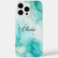 Mint Aqua Pearl Gold Marble 