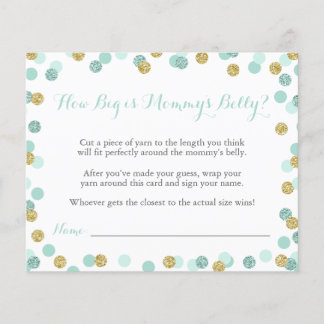 Mint Baby Shower How Big is Mummy's Belly Game