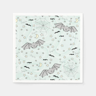 Mint Batty, Stars & Moons Spooky Cute Napkin