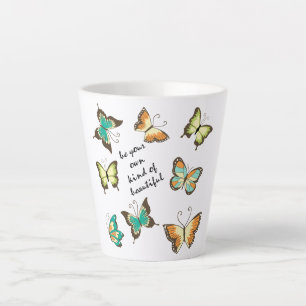 Mint Be Your Own Beautiful Butterflies Latte Mug