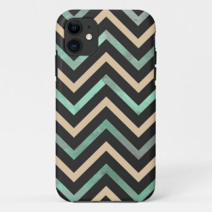 Mint Black Tan Chevron Case-Mate iPhone Case