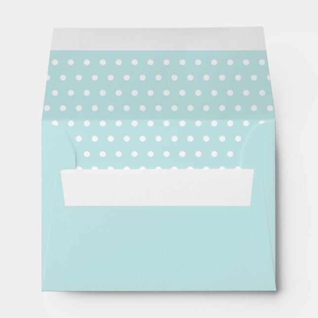 Mint Blue Chic Stationery A6 Envelope (Back (Bottom))