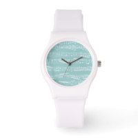 Mint blue music notes