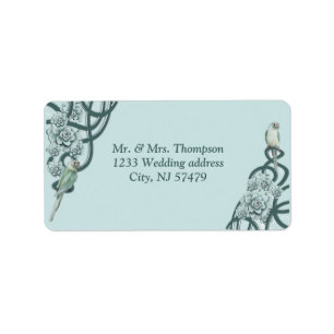 Mint Blue Pine Green Succulents Label