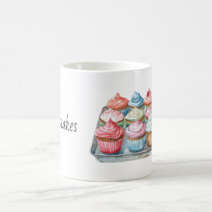 Mint Blue Pink Chocolate Cupcakes   Coffee Mug