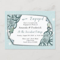 Mint Blue to Pine Green Succulents Engagement