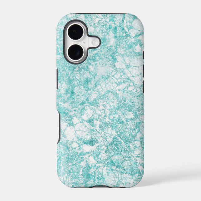 Mint Blue & White Marble Texture   (Back)