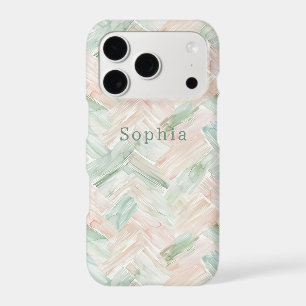 Mint Blush Pink Abstract