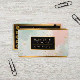 Mint Blush Pink Abstract Popular Collection Business Card