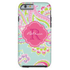 Mint Bohemian Paisley Custom Monogram