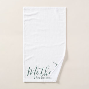 Mint Botanical Elegant Mother of the Bride Hand Towel