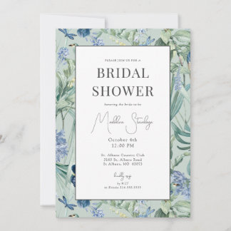 Mint Botanical Garden Bridal Shower Invitation