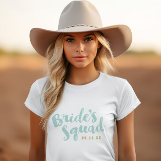 Mint Bride's Squad Personalised Bridal Party Tanks