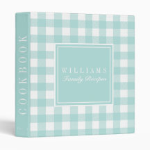 Mint Buffalo Plaid Recipe Cookbook