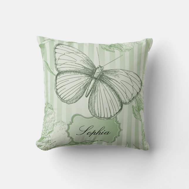 Mint Butterfly Cushion (Front)