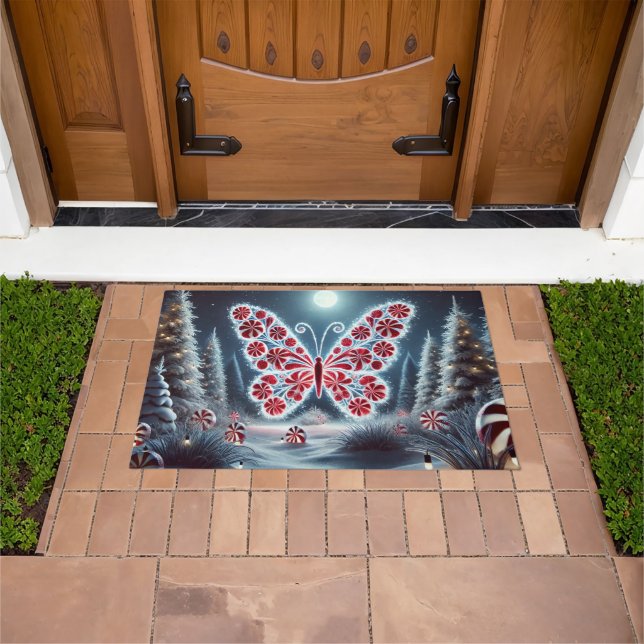 Mint Butterfly Doormat (Outdoor)