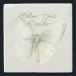 Mint Butterfly Dragonfly Joy Stone Coaster<br><div class="desc">Mint Butterfly Dragonfly Joy</div>