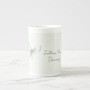Mint Butterfly Follow Dreams Bone China Mug