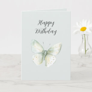 Mint Butterfly Joy Card