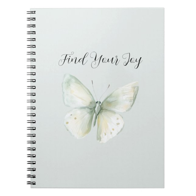 Mint Butterfly Joy Notebook (Front)