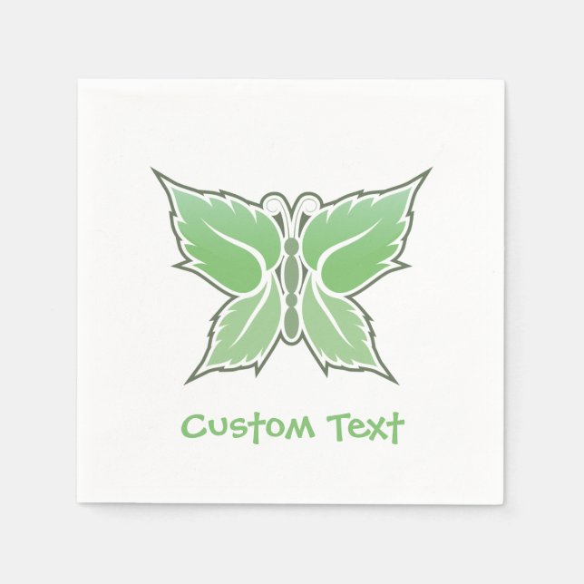 Mint Butterfly Napkin (Front)
