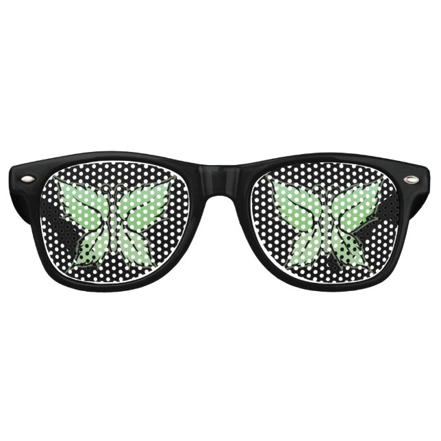 Mint Butterfly Retro Sunglasses (Front)