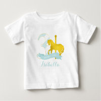 Mint Carousel Horse Birthday Girl