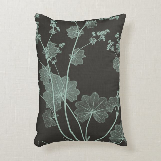 Mint & Charcoal Nature Study I Decorative Cushion (Front(Vertical))