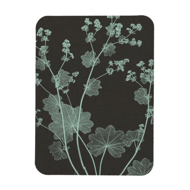 Mint & Charcoal Nature Study I Magnet (Vertical)
