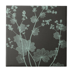 Mint & Charcoal Nature Study I Tile