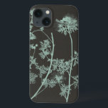 Mint & Charcoal Nature Study IV iPhone 13 Case<br><div class="desc">Floral</div>