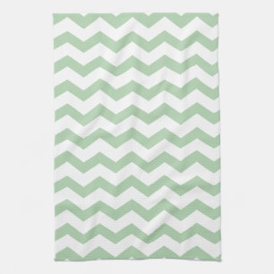 Mint Chevron Stripes Tea Towel
