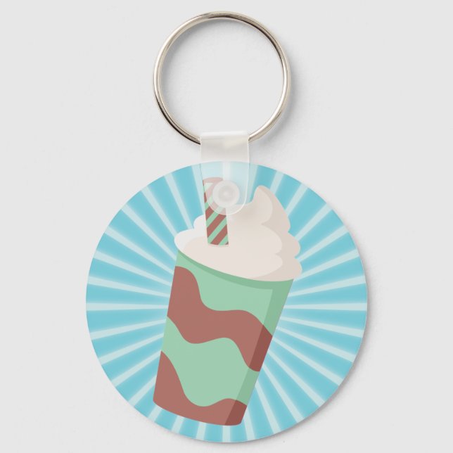 Mint Choc Milkshake Key Ring (Front)