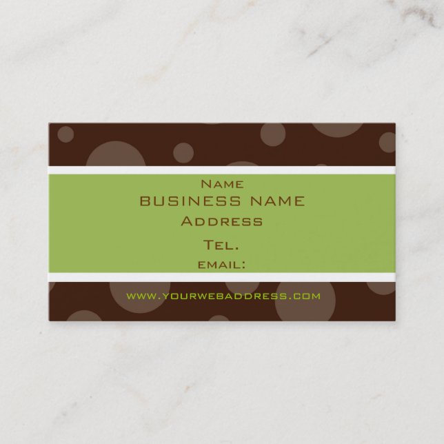 mint chocolate bubble profile cards (Front)